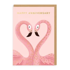 Happy Anniversary Flamingos Card | Anniversary Card | Ohh Deer