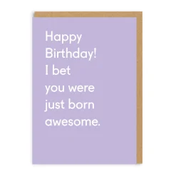 Happy Birthday Born Awesome Card | Birthday Card | Ohh Deer