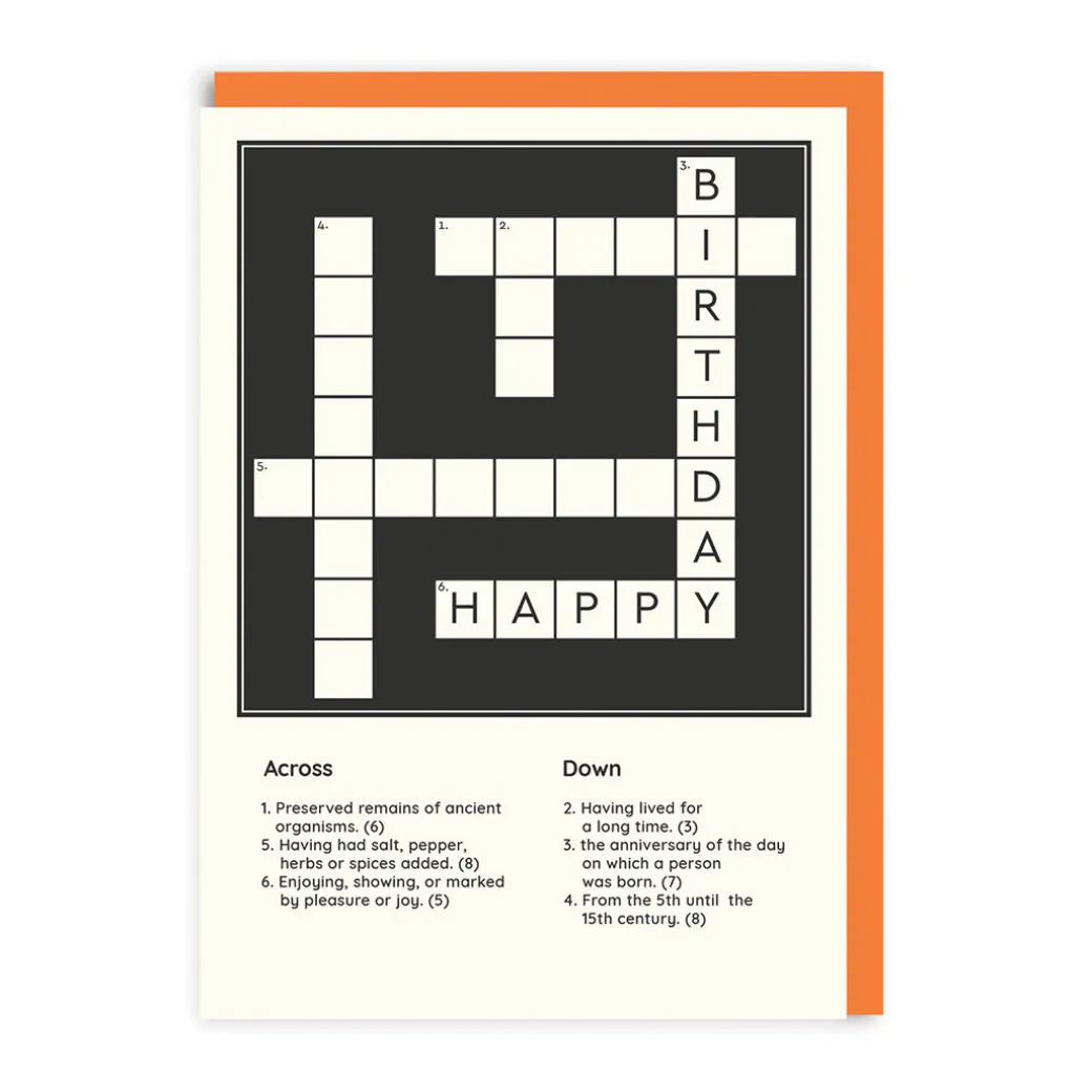 Happy Birthday Crossword Card | Birthday Card | Ohh Deer