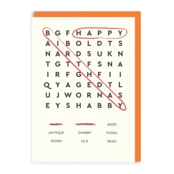 Happy Birthday Word Search Card | Birthday Card | Ohh Deer