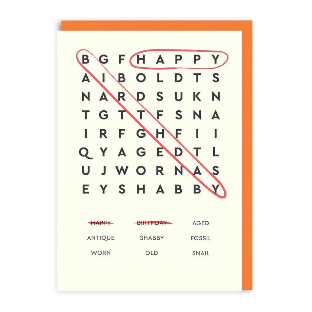 Happy Birthday Word Search Card | Birthday Card | Ohh Deer