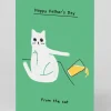 Happy Father's Day From The Cat Greeting Card | Ohh Deer