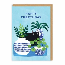 Happy Purrthday Vases Birthday Card | Ohh Deer