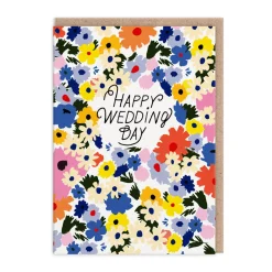 Happy Wedding Day Floral Wedding Card | Ohh Deer