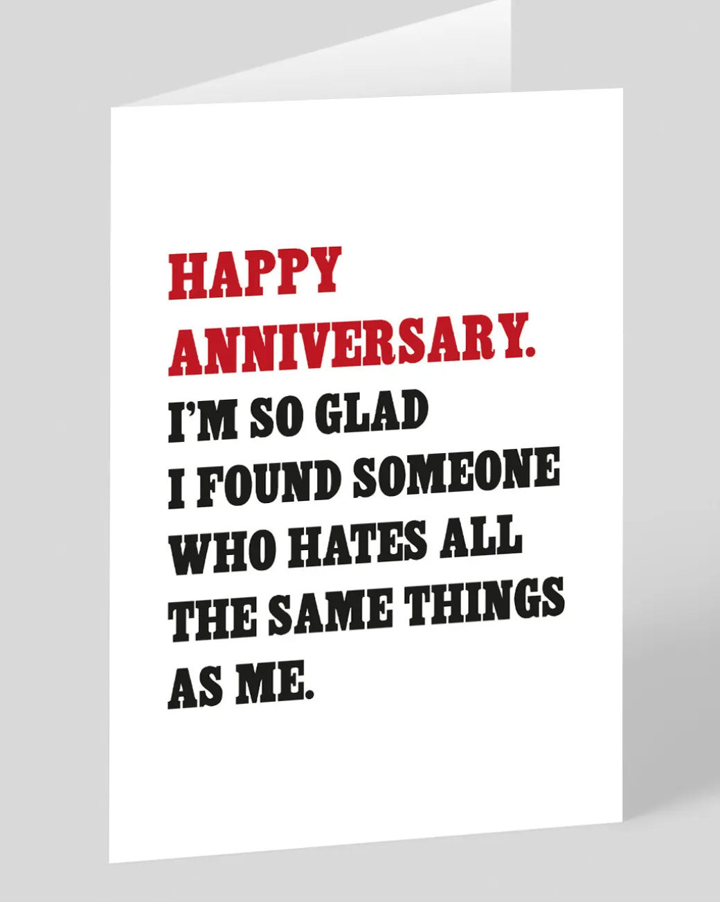 Hates All The Same Things Anniversary Card | Ohh Deer