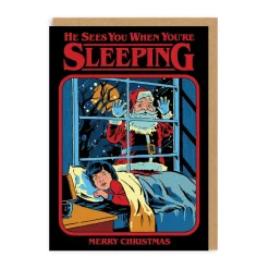 He Sees You When You're Sleeping Christmas Card | Ohh Deer