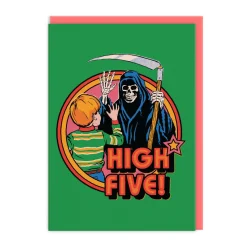 High Five Death Greeting Card ☠️ | Ohh Deer