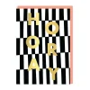 Hooray Checkerboard Greeting Card