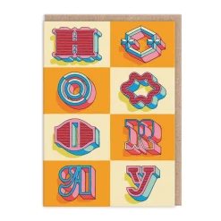 Hooray Typographic Greeting Card - Frieda Ruh | Ohh Deer
