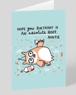 Hoot Auntie Birthday Card | Ohh Deer