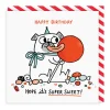 Hope It's Super Sweet Square Birthday Greeting Card