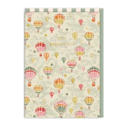 Hot Air Balloons New Beginnings Greeting Card