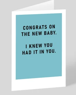 I Knew You Had It In You New Baby Card | Ohh Deer