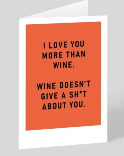 I Love You More Than Wine Greeting Card | Ohh Deer