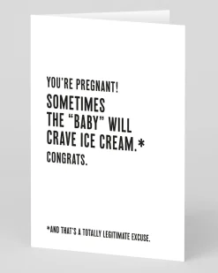 Ice Cream Cravings New Baby Card | Ohh Deer