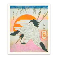 Japanese Cranes Riso Print (12x10)
