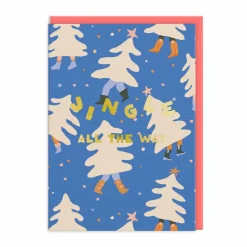 Jingle All The Way Dancing Trees Christmas Card | Ohh Deer