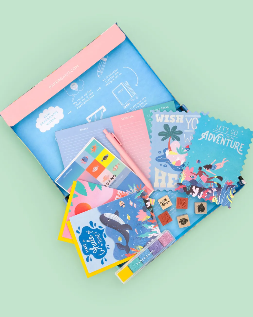 Just Keep Swimming Papergang Stationery Box | Ohh Deer