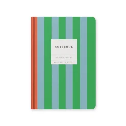 Kaleido Design No.37 Blue Green Stripe Hardback Notebook