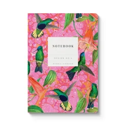 Kaleido Marble Hummingbirds A5 Paperback Notebook