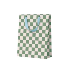 Khaki Checkerboard Small Gift Bag