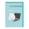 Laptop Cat Birthday Card - Ken The Cat | Ohh Deer