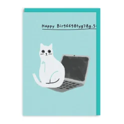 Laptop Cat Birthday Card - Ken The Cat | Ohh Deer