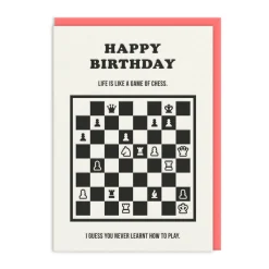 Life Is Like Chess Birthday Card