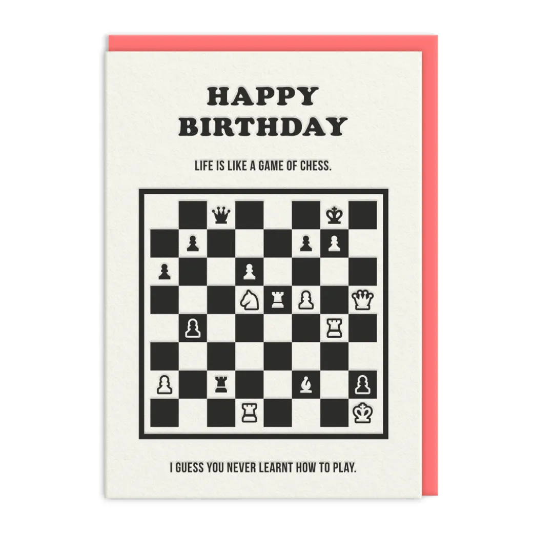 Life Is Like Chess Birthday Card