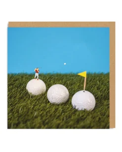 Little Tiny People Golf Square Card | Golf Birthday Card | Ohh Deer