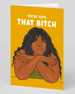 Lizzo 100% That Bitch Greeting Card | Ohh Deer