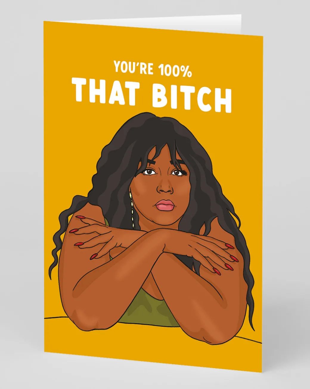 Lizzo 100% That Bitch Greeting Card | Ohh Deer