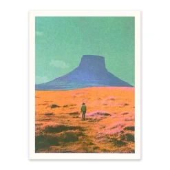 Lone Cowboy Riso Print (8x6)