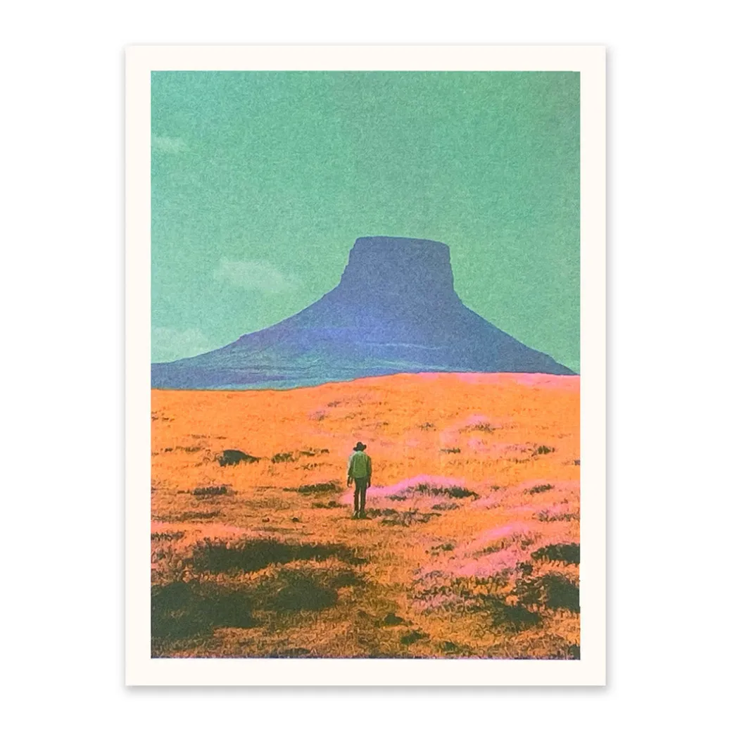 Lone Cowboy Riso Print (8x6)