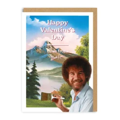 Love From Bob Ross Valentine's Day Card | Ohh Deer