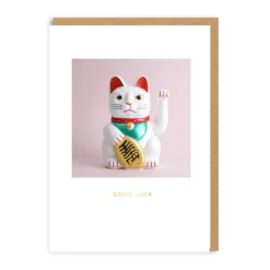 Lucky Cat Good Luck Card