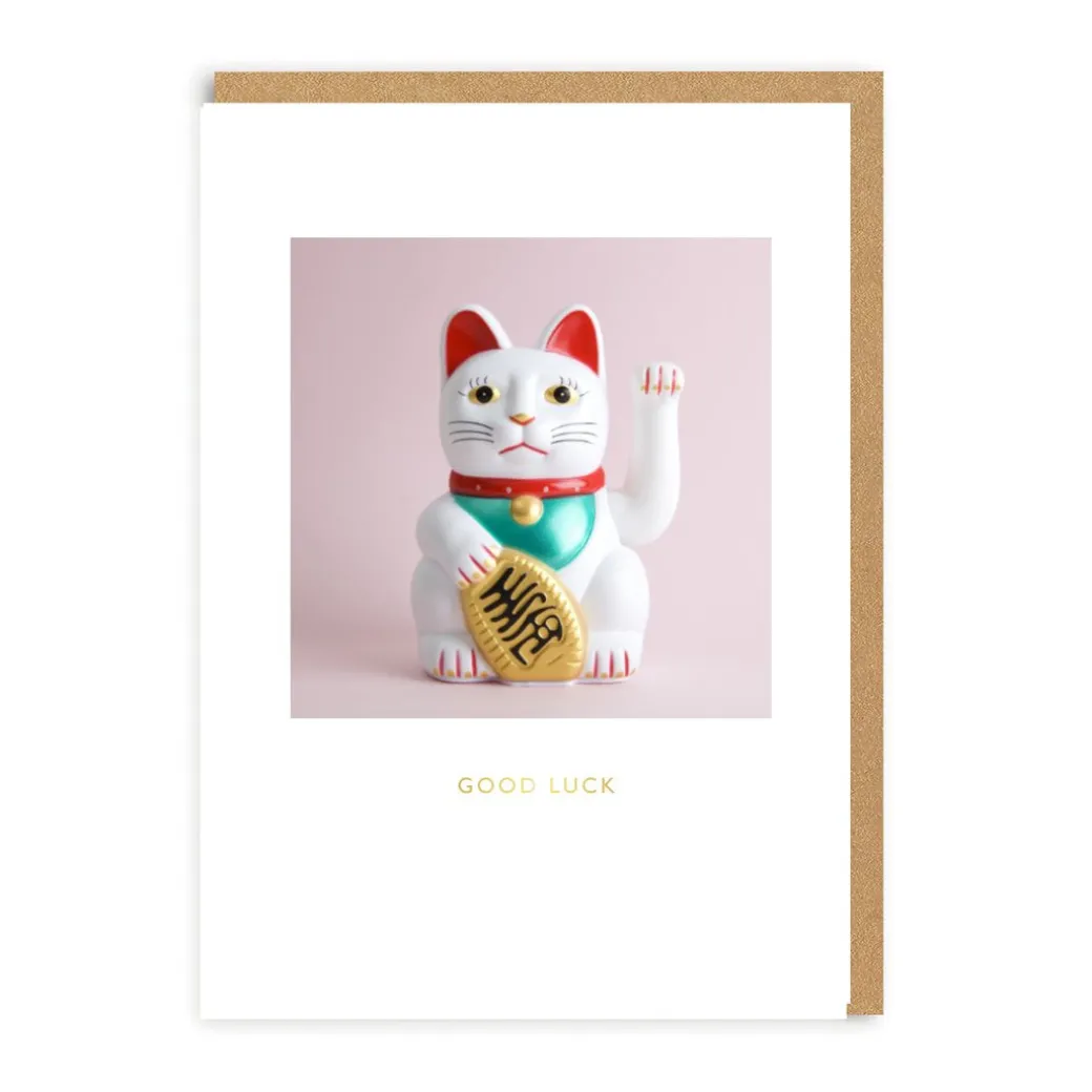 Lucky Cat Good Luck Card