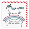 Magical Unicorn Square Birthday Card