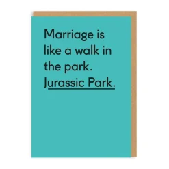 Marriage Is Like Jurassic Park Greeting Card | Ohh Deer