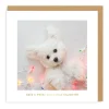 Merry Christmas Daughter Cute Puppy Christmas Card | Ohh Deer
