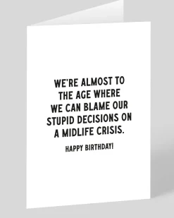 Midlife Crisis Birthday Card | Ohh Deer
