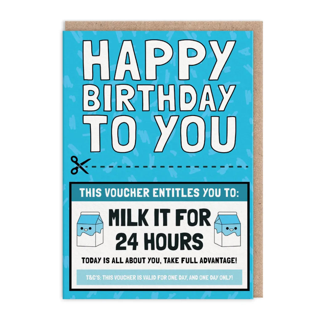 Milk It For 24 Hours Voucher Birthday Card 🥛 | Ohh Deer