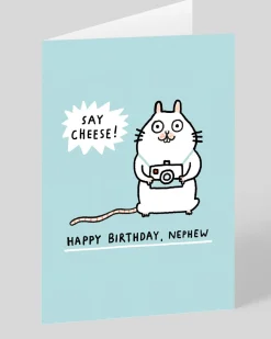 Mouse Say Cheese Nephew Birthday Card | Ohh Deer