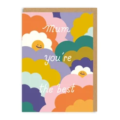 Mum You're The Best Rainbows Greeting Card