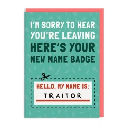 My Name Is Traitor Leaving Card - AbiGoLucky | Ohh Deer