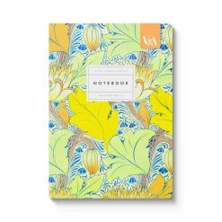 Neon Floral Arts & Crafts A5 Premium Paperback Notebook