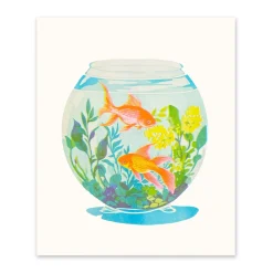 Neon Goldfish Riso Print (12x10)
