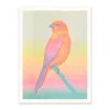 Neon Ombre Bird Riso Print (8x6)