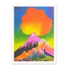 Neon Volcanoes 1 Riso Print (8x6)