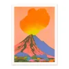 Neon Volcanoes 5 Riso Print (8x6)